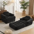 thumbnail image 1 of Leumius 70" Folding Sofa Bed,Convertible Single Sofa Bed with Armrest,2-in-1 Corduroy Boneless Foldable Bed with Pillows for Bedroom, Living Room, Homestay, Game Room,Black, 1 of 12