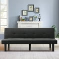 thumbnail image 1 of Leumius 70" Futon Sofa Bed,Modern Faux Suede Convertible Sleeper Sofa Bed with 3 Adjustable Backrest Angles,Futon Couch Loveseat for Small Place,Dark Gray, 1 of 6