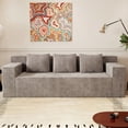 thumbnail image 1 of Leumius 71" 3 Seater Boneless Sofa Couch,Modern Corduroy Upholstered Couch with Deep Seat,Cloud Sofa for Living Room,No Assembly Required,Camel, 1 of 13