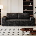 thumbnail image 1 of Leumius 71" Cloud Couch,3 Setaser Sofa with Deep Seat,Boneless Couch Sofa with 2 Pillows for Living Room,No Assembly Required,Black, 1 of 9