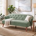 thumbnail image 1 of Leumius 73.6" 3-Seater Sofa, Modern Tufted Upholstered Couch Comfy Upholstered Sofa for Living Room, Apartment, Green, 1 of 9