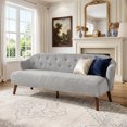 thumbnail image 1 of Leumius 73.6" 3-Seater Sofa, Modern Tufted Upholstered Couch Comfy Upholstered Sofa for Living Room, Apartment, Light Grey, 1 of 9