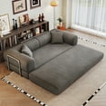 thumbnail image 1 of Leumius 78.8" Convertible Sofa Bed with Fixed-Shape Frame & Support Armrest,Modular Corduroy Sleeper Sofa,Boneless Couch Folding Mattress Couch for Small Spaces - No Assembly Needed,Grey, 1 of 12