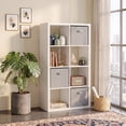thumbnail image 1 of Leumius 8-Cube Open Back Storage Organizer, 2x4 Bookcase Shelving Unit for Home and Office, White, 1 of 8