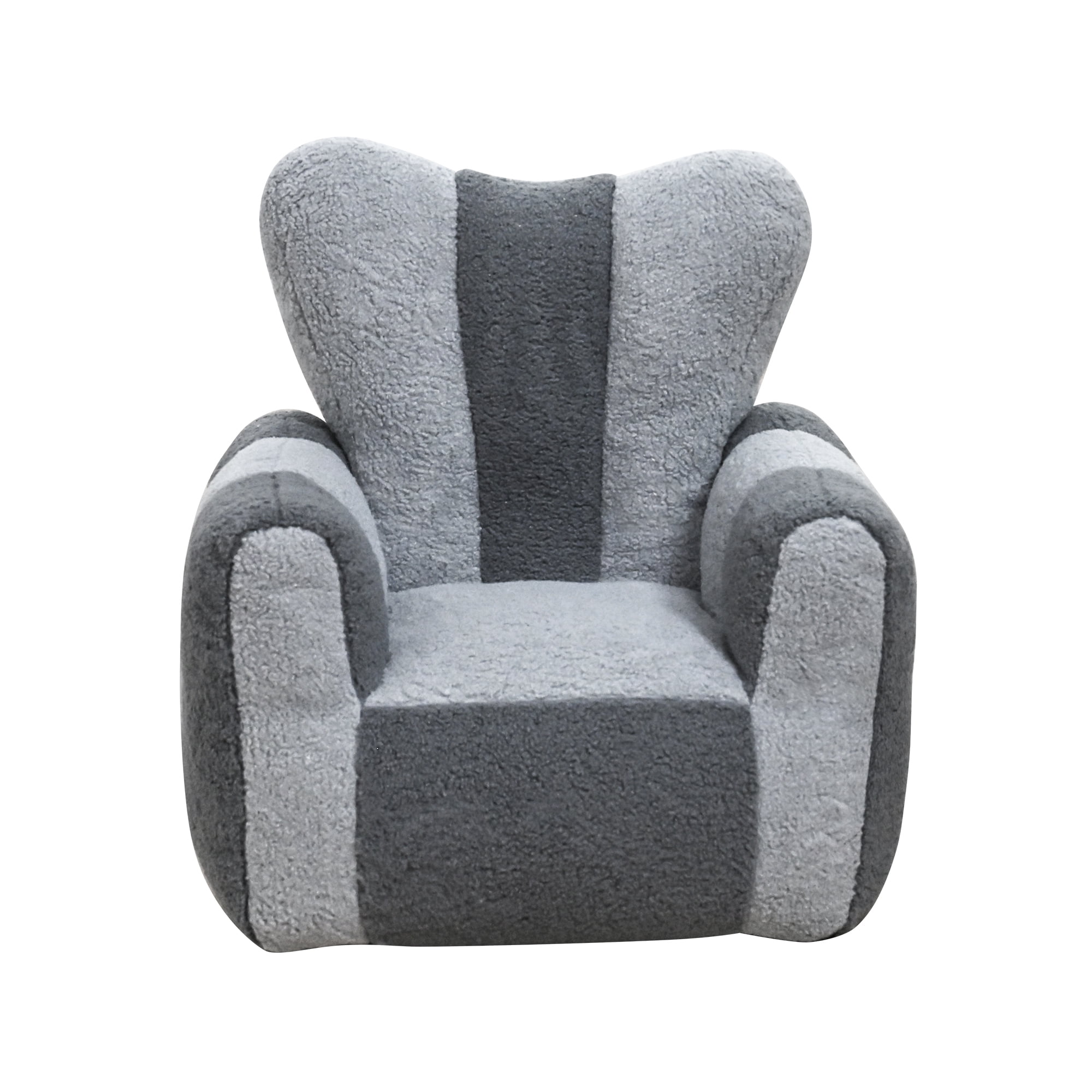 Leumius Bean Bag Chair,Comfy Teddy Beanbag Chair with a Color-Block and Heart-Shaped Backrest,Large Reading Chair for Living Room, Bedroom, ApartmentGray
