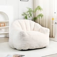 thumbnail image 1 of Leumius Bean Bag Chair,Large Lazy Sofa Couch Chair with Armrests and High-Density Foam,Comfy BeanBag Chair for Adults in Living Room,,Bedroom Reading,White, 1 of 11