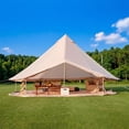 thumbnail image 1 of Leumius Bell Tent, Waterproof Glamping Yurt Tent with Stove Jack, 8 People Family Camping Tent for Outdoor Parties Camping Hiking Travel Beige, 1 of 9