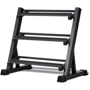 Leumius Dumbbell Rack,3-Tier Adjustable Dumbbell Rack for Home Gym,1100LB Capacity,Steel Home Gym Storage for Weights & Bars,Black