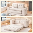 thumbnail image 1 of Leumius Futon Sofa Bed,2-in-1 Folding Sofa Bed with Memory Foam & Steel Frame,Corduroy Fabric Boneless Floor Sofa for Small Spaces, Apartments, Home Office & Bedroom,Beige, 1 of 11