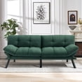 thumbnail image 1 of Leumius Futon Sofa Bed High-Density Memory Foam Adjustable Backseat, Greem, 1 of 6