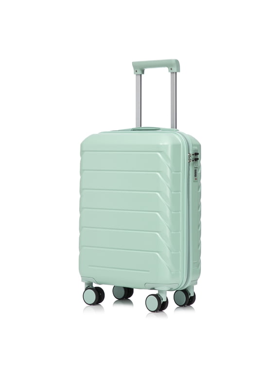 Hardside Carry on Luggage with Spinner Wheels, Hard Shell ABS Suitcase, 20-Inch Lightweight Expandable Rolling Luggage, Mint Green