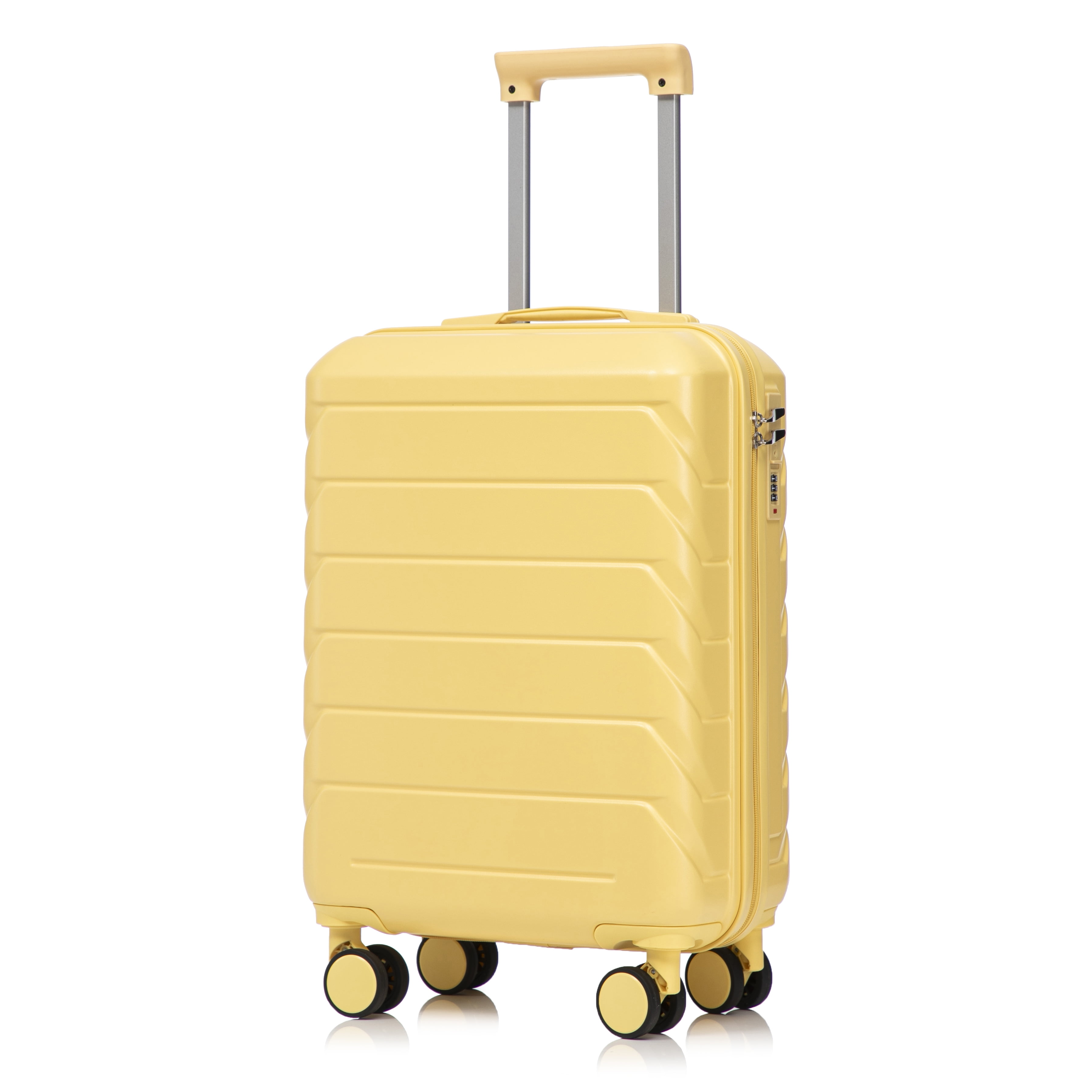 Leumius Hardside Carry on Luggage with Spinner Wheels, Hard Shell ABS ...