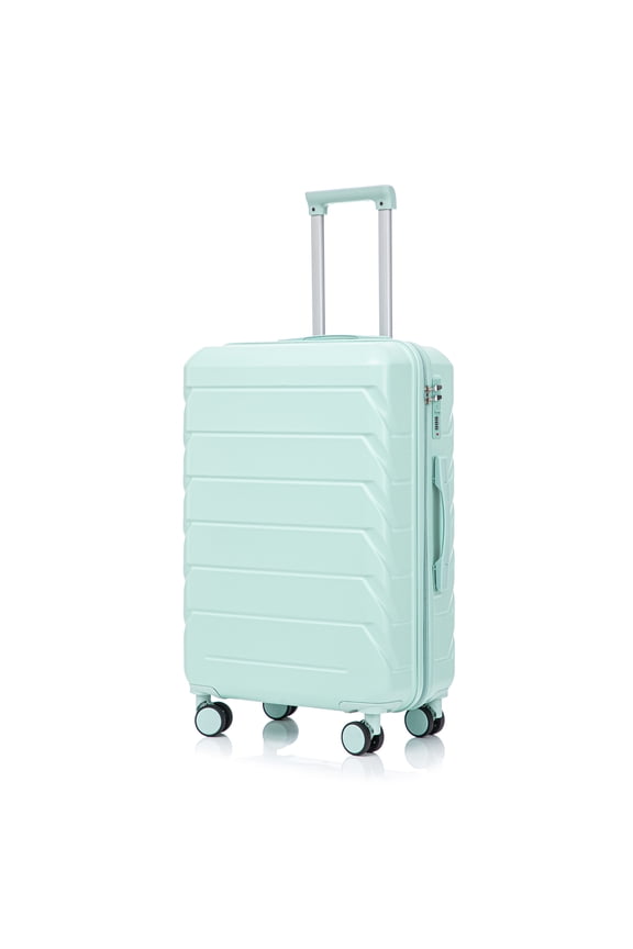 Hardside Carry on Luggage with Spinner Wheels, Hard Shell ABS Suitcase, 28-Inch Lightweight Expandable Rolling Luggage, Mint Green