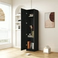thumbnail image 1 of Leumius Kitchen Pantry Cabinet,Wall Mounted Storage Cabinet,Freestanding Storage Cabinet for Kitchen,Dining Room,Bathroom,Living Room,Black, 1 of 8