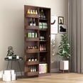 thumbnail image 1 of Leumius Kitchen Pantry Cabinet,Walnut Freestanding Buffet Cupboards Sideboard with Doors & Shelves,Kitchen Pantry Storage Cabinet for Kitchen, Living Room, 1 of 8