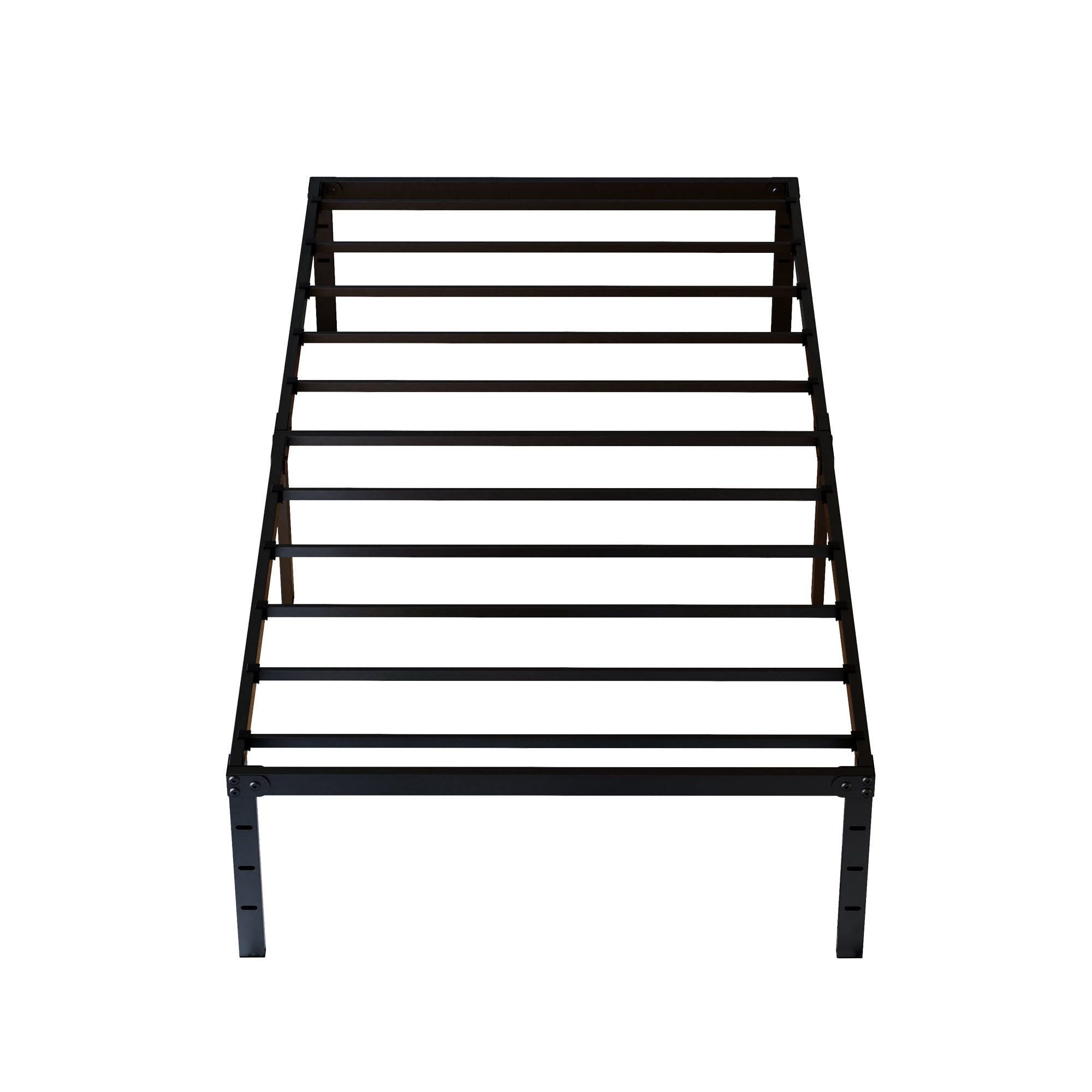 Leumius Metal Bed Frame,Twin Bed Frame with Storage Space,Heavy Duty Sturdy Mattress Foundation,Easy Assembly,No Box Spring Needed,Black