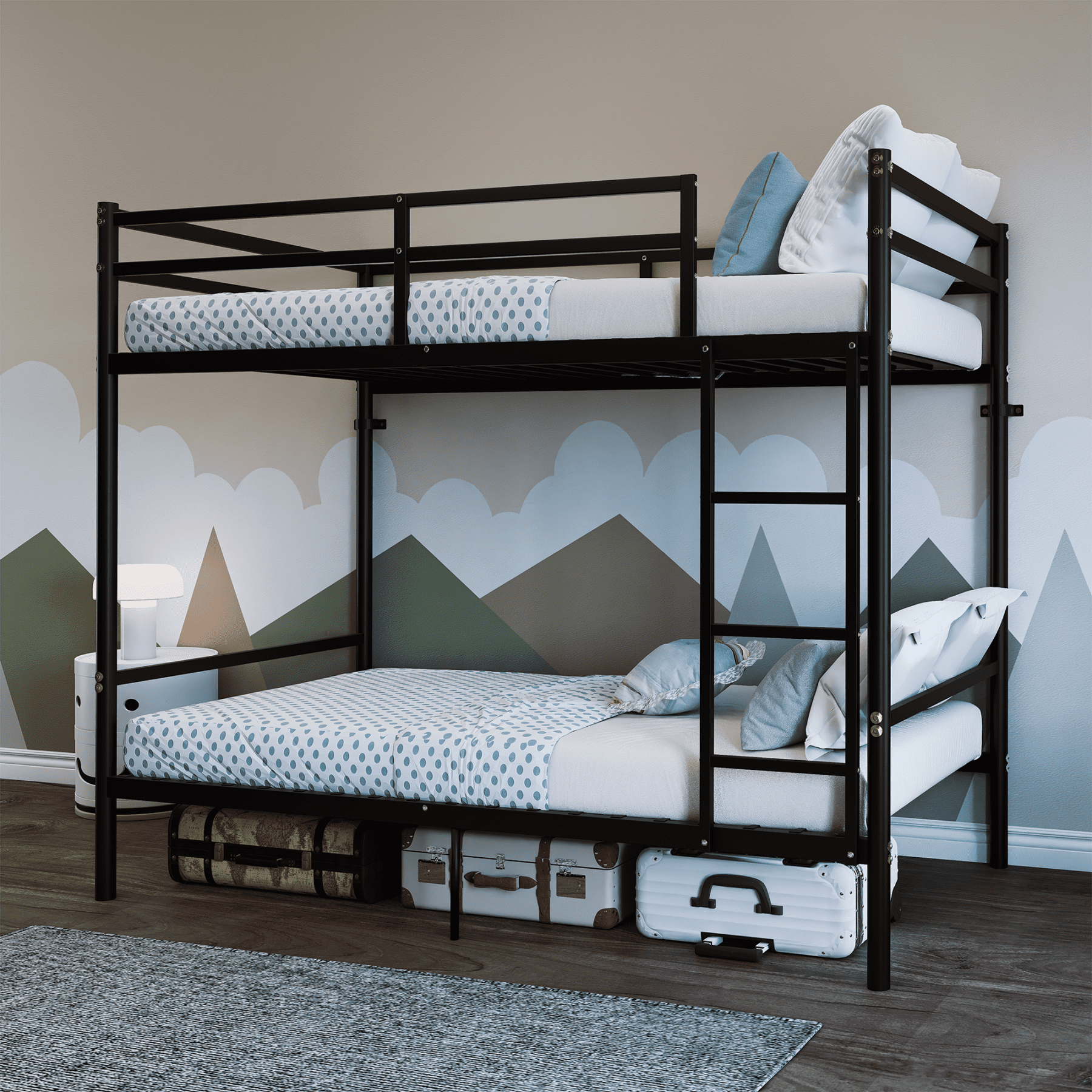 Leumius Metal Bunk Bed Twin Over Twin,Heavy Duty Steel Bunk Beds with