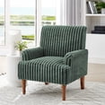 thumbnail image 1 of Leumius Modern Accent Chair with 9" Solid Wood Legs, Comfortable Upholstered Corduroy Armchair for Living Room Bedroom, Office Green, 1 of 9