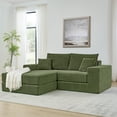thumbnail image 1 of Leumius Modular Sectional Sofa,Cloud Sectional Couch with Deep Seat,Modern Modular L-Shape Sofa Couch with Chaise,Upholstered Boneless Couches for Living Room Bedroom,Green, 1 of 9