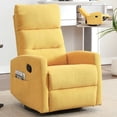 thumbnail image 1 of Leumius Recliner Chair,360° Swivel Rocking Recliner Chairs,Manual Glider Rocking Chair for Small Space,Nursery,Home Theater,Yellow, 1 of 9