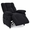 thumbnail image 1 of Leumius Recliner Chair, Ergonomic Tufted Cushion Single Recliner with Chenille Fabric, Side Storage Pocket, Anti-Slip Wooden Legs, 300lbs Capacity for Living Room Bedroom Gaming Lounge,Dark Gray, 1 of 6