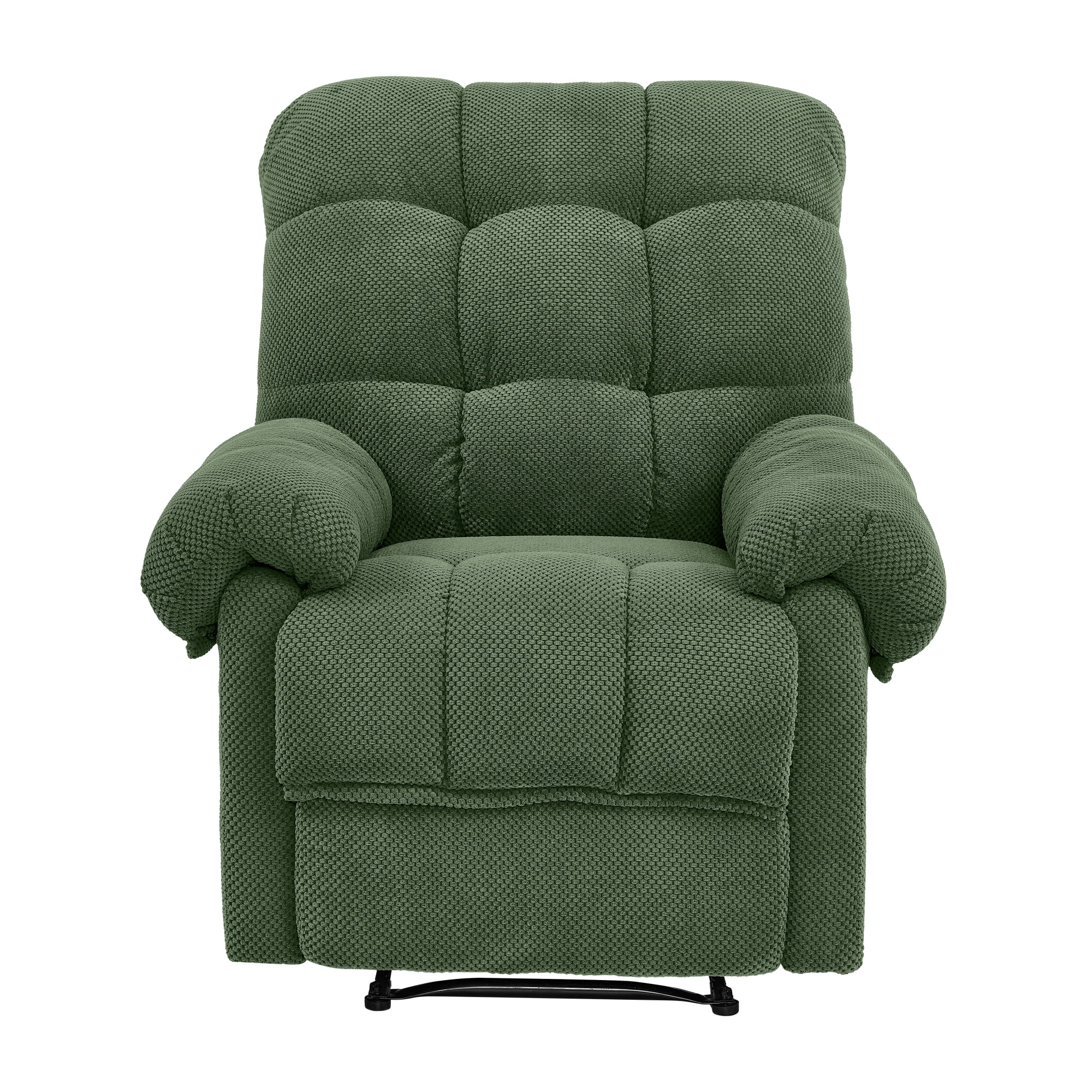 Leumius Recliner Chair,Overstuffed Manual Recliner Armchair with added Footrest,Ergonomic Lounge Chair,Home Theater Seating,Army Green