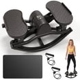 thumbnail image 1 of Leumius Rock Stepper for Exercise,Side-to-Side Stepper Machine with Resistance Bands & Digital Display,Foldable Mini Stepper for Home Workout,Black, 1 of 8