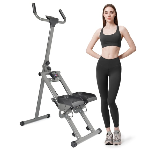 Leumius Stair Stepper for Home Gym Exercise,Vertical Climber Exercise Equipment with LCD Display,Compact Folding Stair Climber with Extended Step Range,Gunmetal