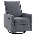 thumbnail image 1 of Leumius Swivel Rocking Chair,Manual Upholstered Glider Recliner Rocking Chair for Nursery and Living Room,Gray, 1 of 12