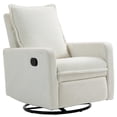 thumbnail image 1 of Leumius Swivel Rocking Chair,Manual Upholstered Glider Recliner Rocking Chair for Nursery and Living Room,White, 1 of 9