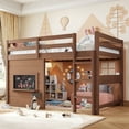 thumbnail image 1 of Leumius Twin Size Loft Bed with Storage Shelves,Solid Wood Low Loft Bed Frame with Chalkboard and Bookshelf,Space Saving,Natural, 1 of 19