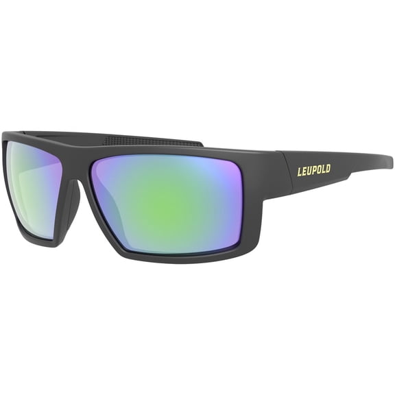 Leupold Men's Switchback Polarized Sunglasses Matte Black Frame Emerald Mirror Lens
