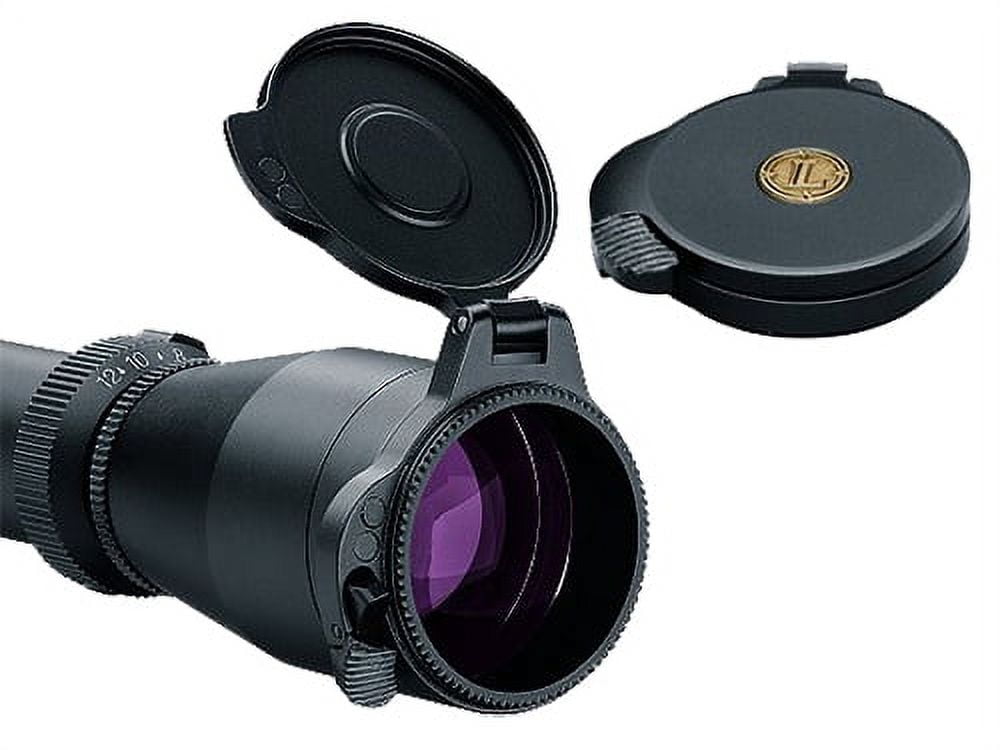 LEUPOLD ALUMINA FLIP-BACK LENS COVER KIT STANDARD EP LENS COVER 40MM STANDARD EP SLIP ON ALUMINUM BLACK MATTE