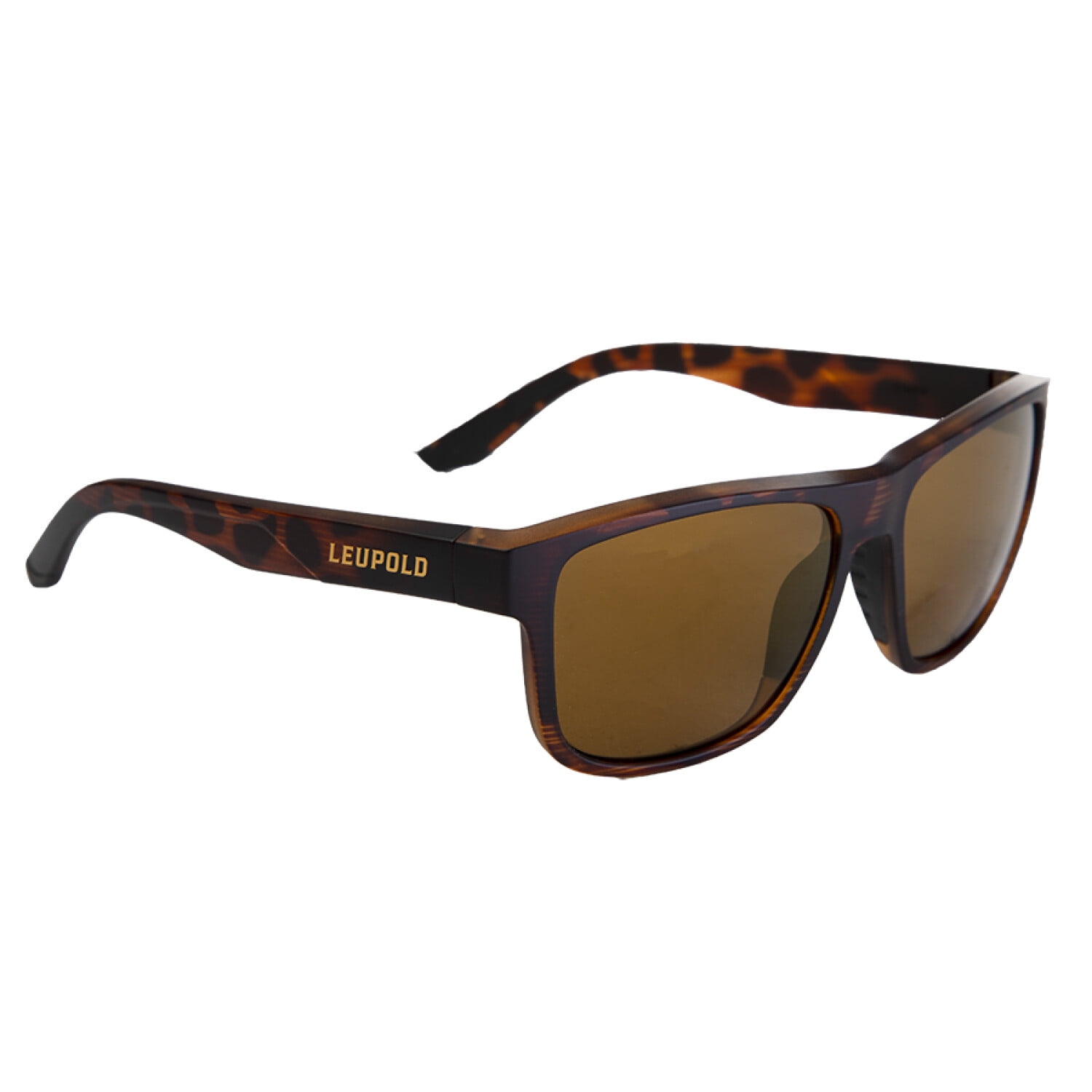 Leupold Katmai Polarized Sunglasses For Men Matte Tortoise With Bronze Mirror Lenses 