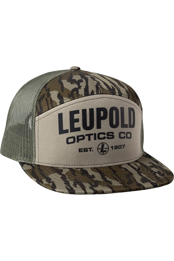 Men's 7 Panel Trucker Hat Mossy Oak Bottomland One Size Fits Most