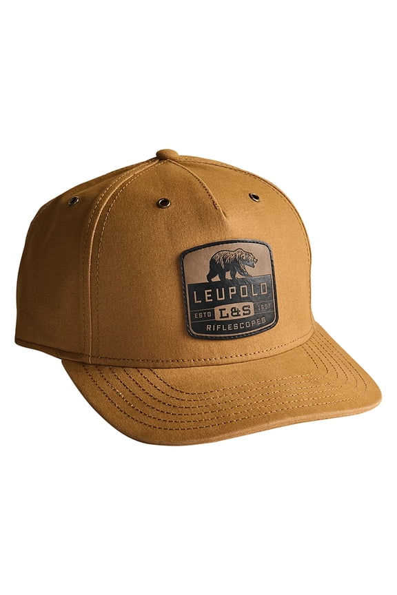 Men's Brushed Canvas Bear Trucker Hat Wheat One Size Fits Most