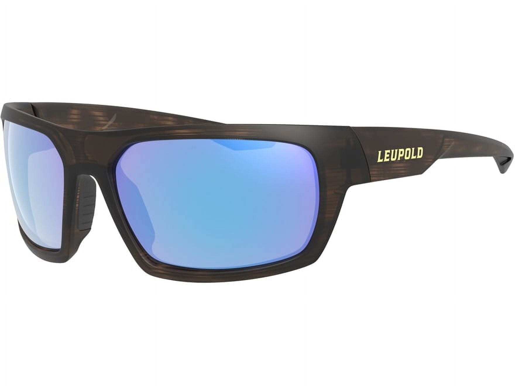 Leupold Men's Packout Polarized Sunglasses Matte Tortoise Frame Blue Mirror Lens