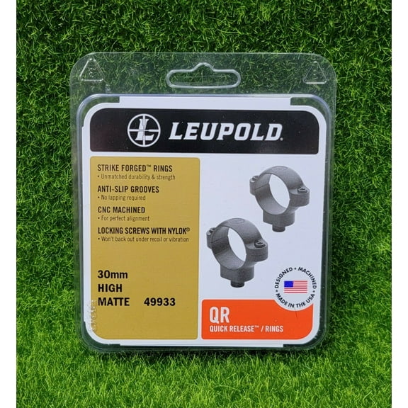Leupold Quick Release 30mm Scope Rings Matte Black High