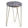 thumbnail image 1 of Leuris Metal and Agate Accent Table in Gold, 1 of 2