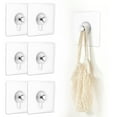 thumbnail image 1 of Leutsin 6 Pack Picture Hangers Without Nails - Load Heavy Duty Adhesive Wall Hooks for Hanging (2.4 Inch),2 in 1 Reusable Waterproof and Oilproof Hooks for Kitchen,Bathroom,Home,Office, 1 of 9