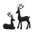 thumbnail image 1 of Leutsin Black Reindeer Statues Christmas Decorations Set of 2 - Modern Matte Resin Reindeer Xmas Figurines,Elegant Indoor Holiday Decor Table Centerpieces,Ideal for Mantel Bedroom Office Decor, 1 of 8