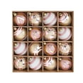thumbnail image 1 of Leutsin Christmas Balls Ornaments Set - 2.4 Inch Large Shatterproof Hanging Balls Baubles,4 Styles Plastic Bulbs Bulk for Xmas Tree Decorations Holiday Party with Lanyard,16 Pack,Pink & Gold, 1 of 7