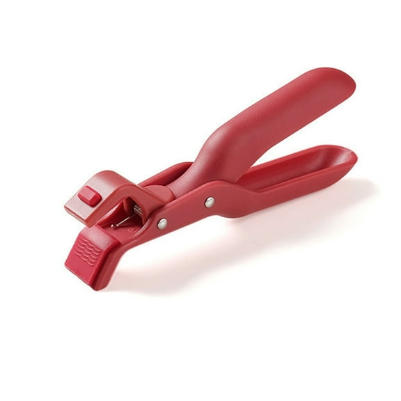 Leutsin Hot Plate Gripper - Red Hot Plate Gripper Tongs,Anti-Scald Plates Grippers Lifters,Multi Angle Pan Clips Tool,Kitchen Utensil for Bowls Pans Dishes & Microwave Oven Cooking