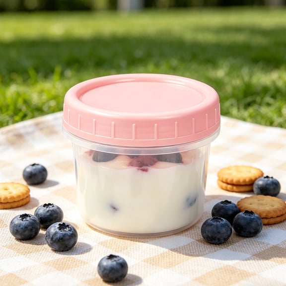 Leutsin Leak-Proof Deli Containers with Lids, BPA-Free Food Storage Container for Soup, Slime & Meal Prep, Twist-Top, Reusable, Stackable, Microwave, Freezer & Dishwasher Safe, M