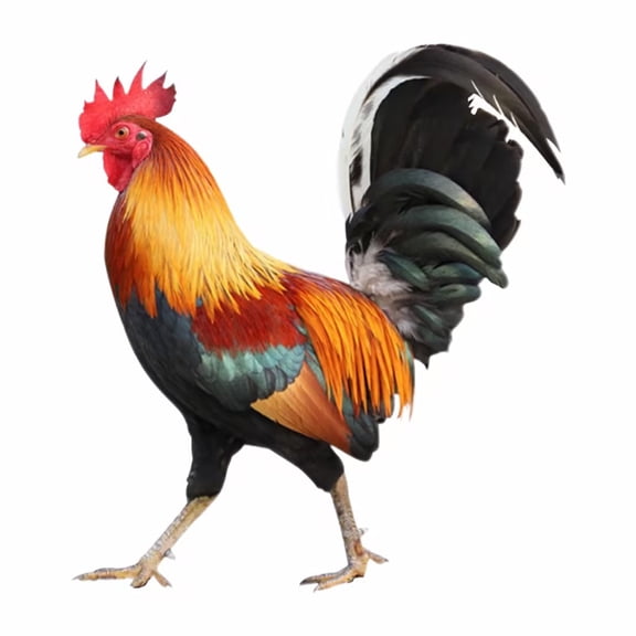 Leutsin Metal Rooster Decor, Vintage Chicken Outdoor Statue with Stake, Weather Resistant Standing Rooster Sculpture for Garden, Patio, Lawn, Backyard, 4th of July Independence Day Home Decor