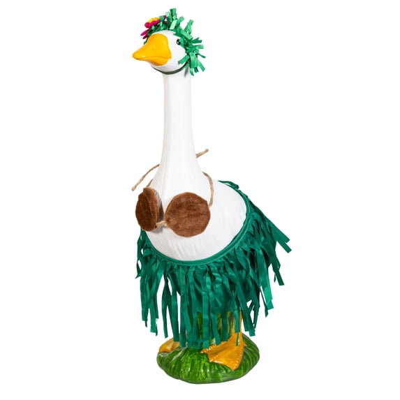 Leutsin Summer Porch Goose Outfit, Grill Master & Hula Goose Clothes Dress for 23 Inch Cement Lawn Goose, Goose Costume for Garden Yard Patio Party Outdoor Decoration