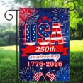 thumbnail image 1 of Leutsin Welcome 4th of July Garden Flags, 12 x 18 Inch Patriotic Double Sided Outdoor Hanging Flag, Memorial Day Independence Day American Stars and Stripes Love Heart Yard Outdoor Decoration, 1 of 7