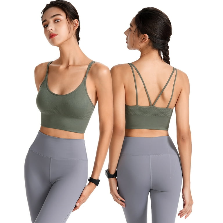 SDJMa Wireless Tank Top Bra Workout Tank Tops For Women With Hood