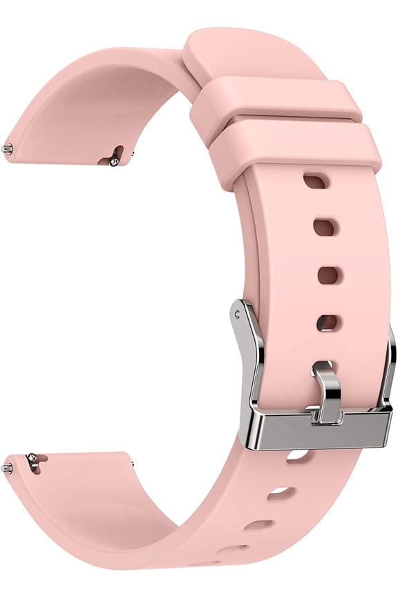 Adjustable Soft Silicone Smartwatch Bands, Compatible with 20mm Models