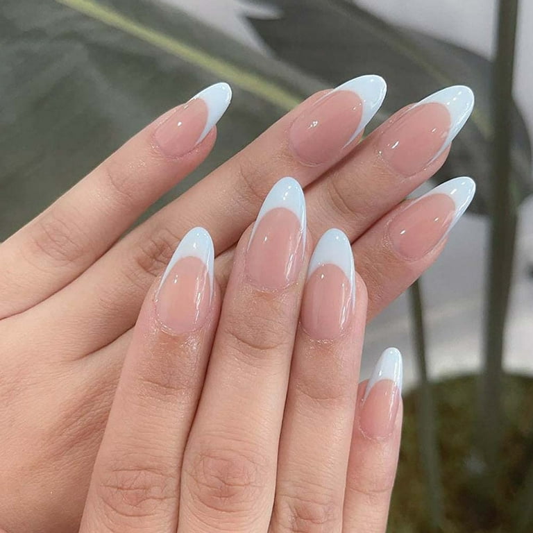 Short oval acrylic nails deals